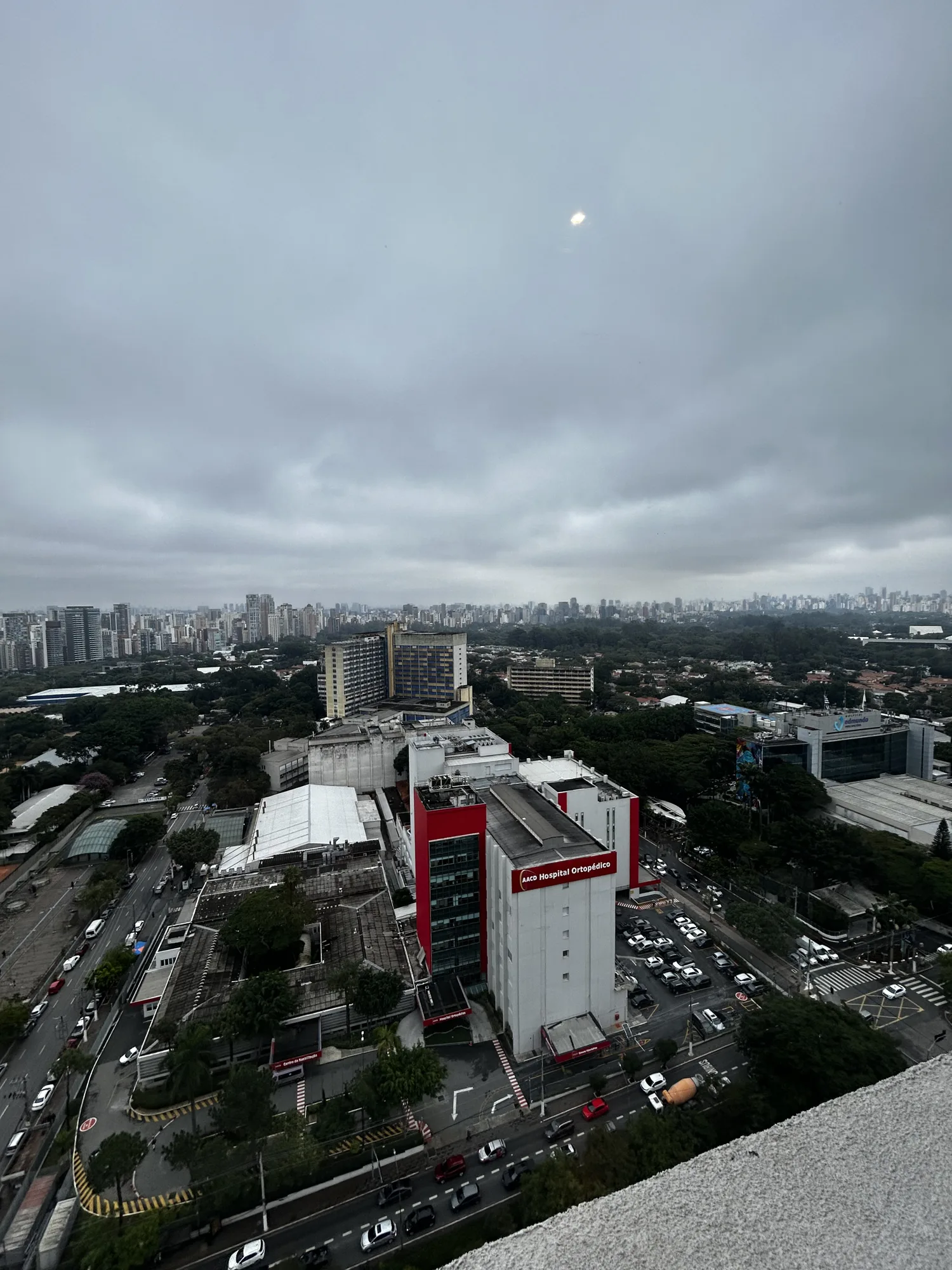Vista do rooftop do Mirant Ibirapuera